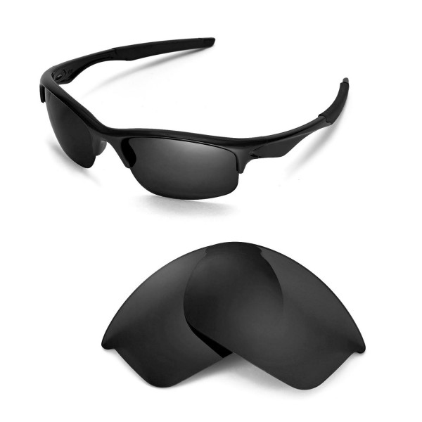 Walleva Polarized Black Replacement Lenses for Oakley Bottle